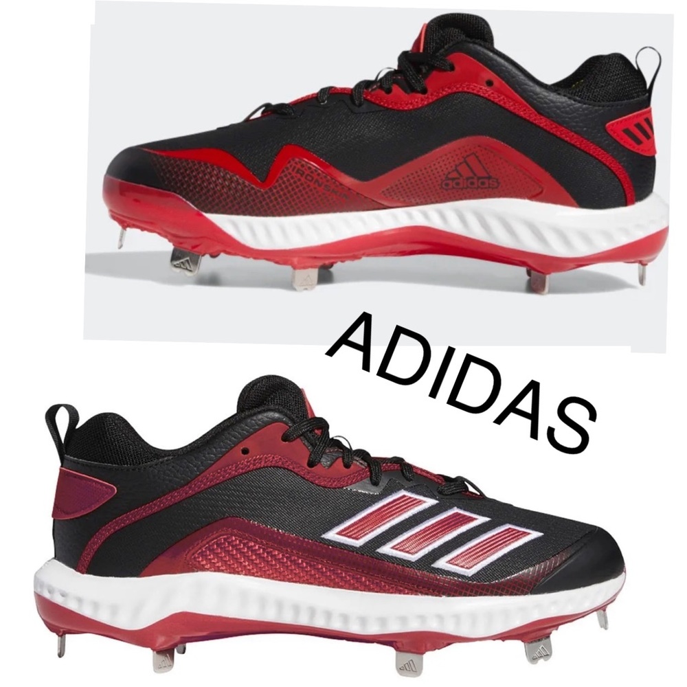 Mens Adidas Icon 6 Bounce Low Metal Red/Black/White